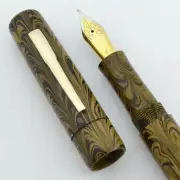 Peyton Street Pens Zayante Fountain Pen -Olive Ripple Ebonite JoWo #6 Nibs (New)