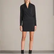 All Saints AISHA DRESS (WD156K) Dark Grey Marl Long Sleeve Size Medium NWT