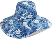 [Yoogain] Blue Flashing Mysterious Phoenix Foldable Women Sun Visor for Vacation Accessories Decorative Sun hat for Women Sun Protection Essentials sombreros para el sol, Blue Flashing Mysterious Phoenix, One