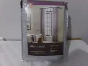 allen + roth 52” X 84” Logan Gray Light Filtering Back Tab Single Curtain Panel