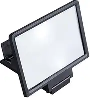 LALAFINA Phone Screen Magnifier Amplifier for Smartphones with Foldable Stand High Definition Viewing Experience for Movies and Videos Black