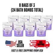 24pc Lavender Bath Bombs Natural Fragrance Bubble Spa Fizzy Moisturizing Fizzies