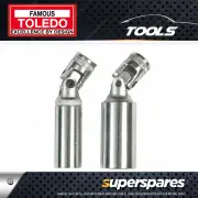 Toledo Spark Plug Socket 16mm 21mm Universal Joint Set 3/8" Square Drive