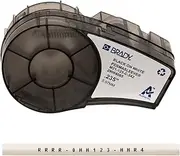Brady M21-125-C-342 7' Length, 0.125" Width, B-342 Permasleeve Heat-Shrink Polyolefin, Black On White Color PermaSleeve Markers for BMP21 Mobile Printer