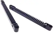 Lego® Parts: Technic, Gear Rack 1 x 13 with Axle and Pin Holes (Pack of 2 - Black)