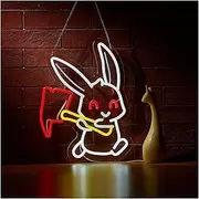 Sign Lamp Rabbit Neon Sign USB Powered Dimmable Light For Shop Bar Holiday Party Wall Light Up Signs Decoration 30cm×37cm