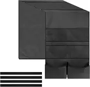 Kingshion Refrigerator Storage Bag,Fridge Dust Cover Top,Double Side Refrigerator Caddy Storage,with 16 Pockets for Most Household Refrigerators,Hanging Fridge Caddy Organizer Storage Bag-Dark Grey