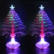 LED Fiber Optic Christmas Tree, Color Changing Holiday Tree Set with a Star, ...