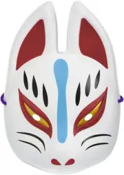 Folk art mask fox half mask white packaged