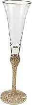 OKUMEYR Elegant Flute Glass Goblet Decorative Wine Glass for Parties Crafted Glassware for Dancing Celebrations Easy to Clean for Special Occasions