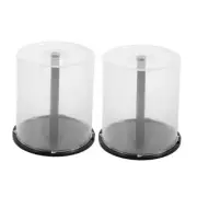 2pcs Cd Storage Bin Empty Cd Storage Holder Plastic DVD Storage Container Cd