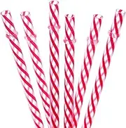 Dakoufish 12 Piece 11 Inch Reusable Plastic Thick Drinking Straws BPA Free Mason Jar Straws Small Stripe Color
