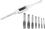 Adjustable Tap Wrench Handle Set Tap and Die Set Thread Cutting Tool with Metric Thread Insert Screw Taps Suitable for M3, M4, M5, M6, M8, M10, M12