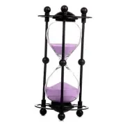 15 Minute Hourglass Sand Timer, Vintage Metal Hour Glass Timer for Home Office