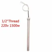 220V | 1500W Cartridge Heater Cylindrical Immersion Heating Element 1/2" Thread