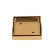 100mm Brushed Gold Tile Insert Floor Grate ( outlet 100m)