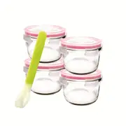 Glasslock 5 Piece Baby Food Container Set With Lids - Round
