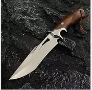 Full Tang Outdoor Camping Knife, 5CR15 Steel, with Leather Sheath