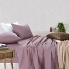 Bed Sheet Single Double King Queen Super King Fitted Flat Sheets Pillowcases