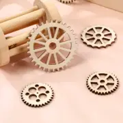 50 Pcs Wooden Gear Pendant Steampunk Gears Craft Decorations for Wall