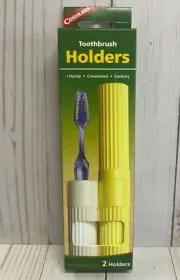 Coghlan's Toothbrush Protective Caps Holder Set 2 Tube Cover Travel Sanitary NEW