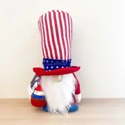 Rae Dunn 18" Weighted Gnome 4th of July USA Plush Top Hat Firecracker America