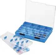Hozan B-50-EF Accessory Holder, Parts Case, 90 Degrees/180 Degrees, 2 Stage Opening and Closing Lid, Up to 60 Booths, Curved Inner Box