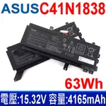 華碩 ASUS C41N1838 4芯 原廠電池 電壓：15.32V 容量：4165MAH / 63WH