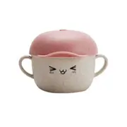 2Pcs Wheat Straw Environmental Baby Feeding Food Bowl Tableware Cartoon Kids Dishes Baby Eating Dinnerware