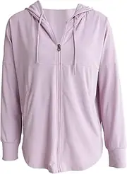 [NWUGTHTX] Women's UV Sun Protection Long Sleeve Shirt, Lightweight Zip Hoodie, Workout Hiking Athletic Jackets
