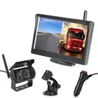 BUILT-IN WIRELESS 5" CAR MONITOR SUCTION+IR REVERSING BACKUP CAMERA REARVIEW KIT