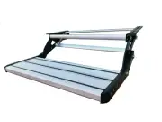 EZ Pull Out Retractable One Step RV Camper Platform Steps Stair Anti-Slip Grips