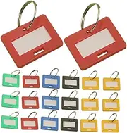 DOITOOL 50 Pack Plastic Key Tag Labels for Travel Home DIY Suitcase Baggage Keychain Office