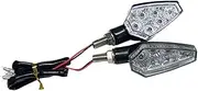 Turn Signal Indicator 2PCS Universal Motorcycle LED Turn Signal Light Amber Blinker Flashing Light 12V Motorbike Warning Indicator Lamp Accessories