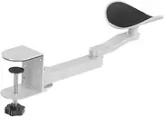 AsrMyjcx Desktop Arm Support Table Extension Stand Sturdy Elbow Tray Easy to Install Extension Plate Extender Tray for Home Office, White