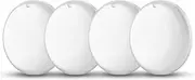 Mini Air Tags Smart Tracker Work with Apple Find My (iOS Only) 4-Pack White, IP67 Waterproof, Keys Finder and Item Locator for Keys, Bags,Luggage and More (Not for Android)