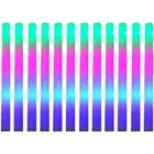 12Pcs Light Up Foam Sticks,LED Foam Sticks Glow Batons with 3 Modes Flashing Eff