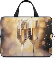 Laptop Case Sleeve Shockproof Computer Carrying Bag Two Glasses of Champagne Notebook Case Cover Laptop Bag Water Resistant Computer Cases Tablet Briefcase for Travel Business 12 Inch