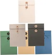 HAPINARY Elegant Portfolio Envelope File Bag Document Bag String Button Closure Large Capacity for School Office