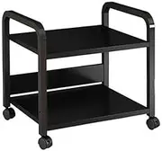 Multifunctional Storage Rack File Organizer Black Under Desk Printer Shelf Office with Wheels