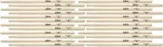 On-Stage Maple Drumsticks 12-pair - 7A - Wood Tip (3-pack) Bundle