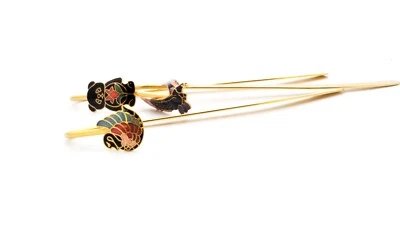 Set of 3 Asst. Design Bookmarks. Hand Painted Enamel with Lots of Details.