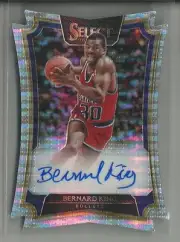 2016-17 Panini Select Die Cut Pulsar Autograph Card - Bernard King #ed. 3 / 49