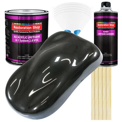 Restoration Shop Black Metallic Acrylic Urethane Gallon Kit Auto Paint