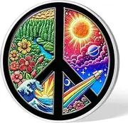 Environmental Peace Coin | Nature Harmony & Universal Love Medallion | Symbol of Unity and Environmental Protection | Inspirational Gift for Peace Advocates and Nature Lovers