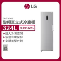 在飛比找momo購物網優惠-【LG 樂金】324公升WiFi變頻直立式由右至左開冷凍櫃(