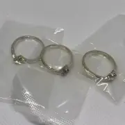 Sterling Silver Rings Amethyst Peridot Topaz Size 7 Stackable Trio SEALED Boxed