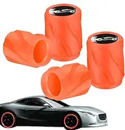 Glowing Tire Valve Stem Caps - Fluorescent Air Caps Cover | 4 Valve Stem Caps Glowing | Luminous Tire Valve Cap | Automotive Decor Valve Stem Caps for Car//c
