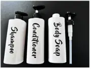 16.9oz Shampoo and Conditioner Dispenser (3 Pack) 8.38"L x 7.95"W x 2.71"H