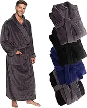 [Ross Michaels] Mens Long Robe - Full Length Big & Tall Bathrobe